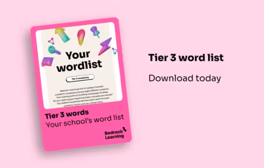 Image for Tier 3 word list