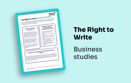 Image for The Right to Write: Business Studies