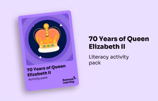 Image for 70 Years of Queen Elizabeth II literacy activity pack