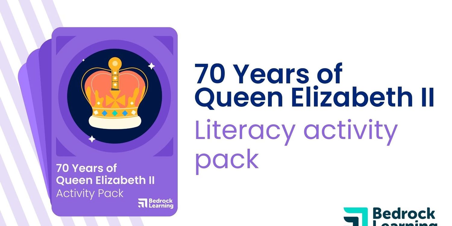 Hero for 70 Years of Queen Elizabeth II literacy activity pack