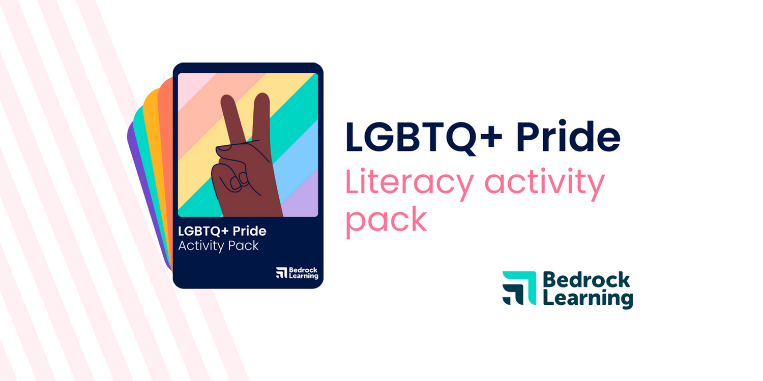 The banner for our LGBTQ+ Pride literacy activity pack