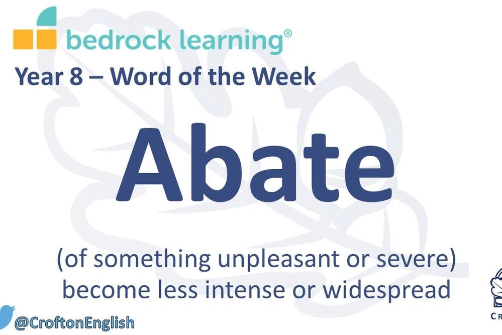 Crofton School's word of the week: Abate