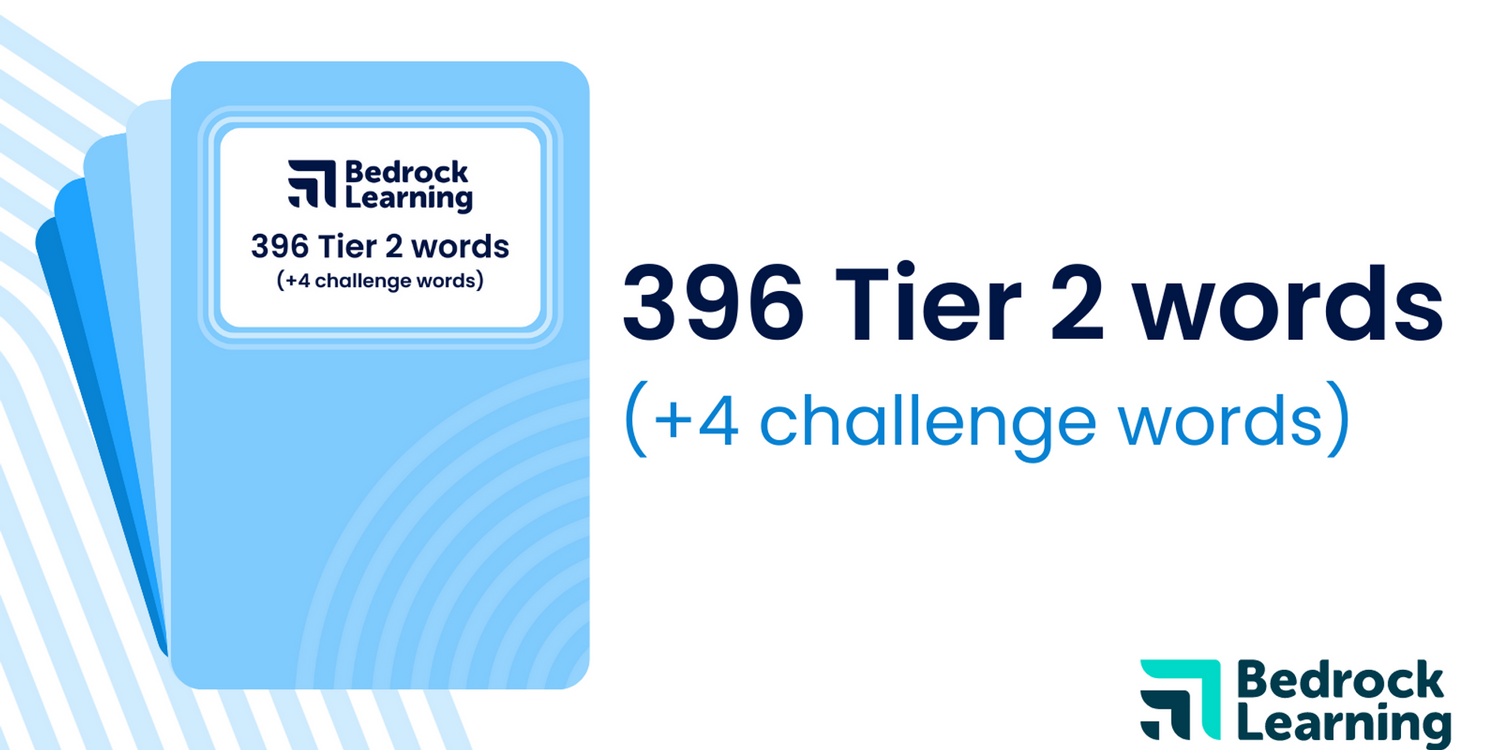 396 Tier 2 words Bedrock Learning